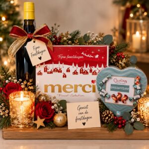 Feestelijk geschenk met lekkernijen